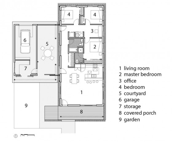 Plan de maison durable à un étage