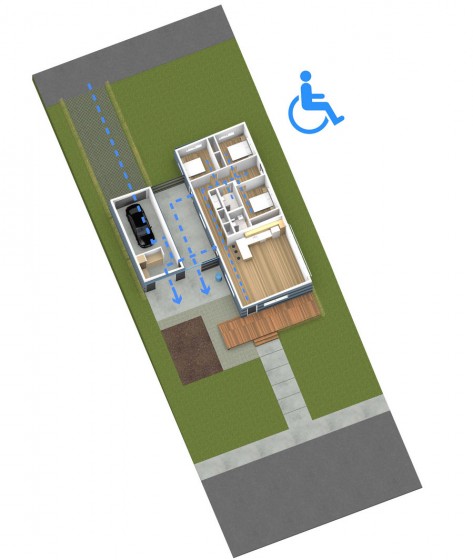 Plan de la maison pour les personnes handicapées