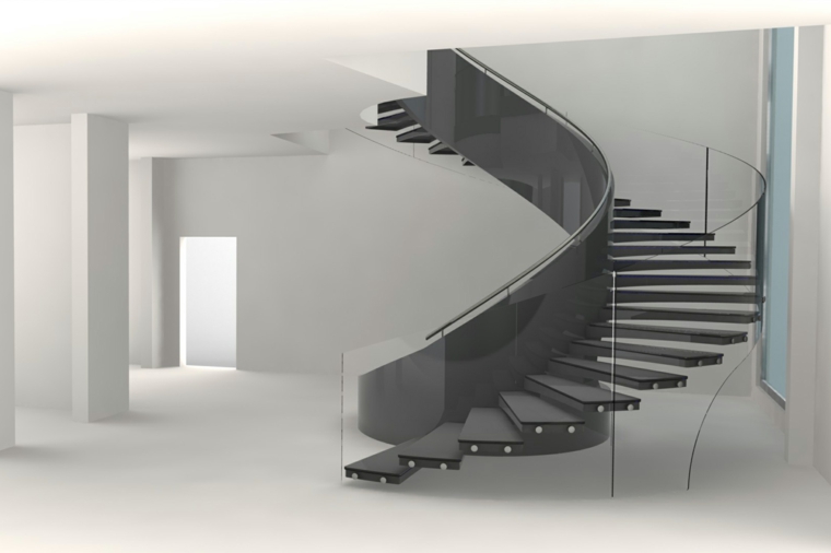 escalier en colimaçon intérieur moderne