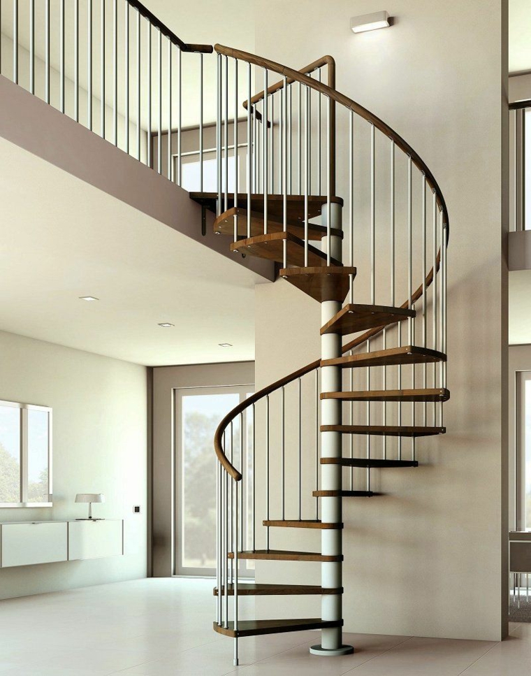 escalier en aluminium-bois-intérieur-moderne