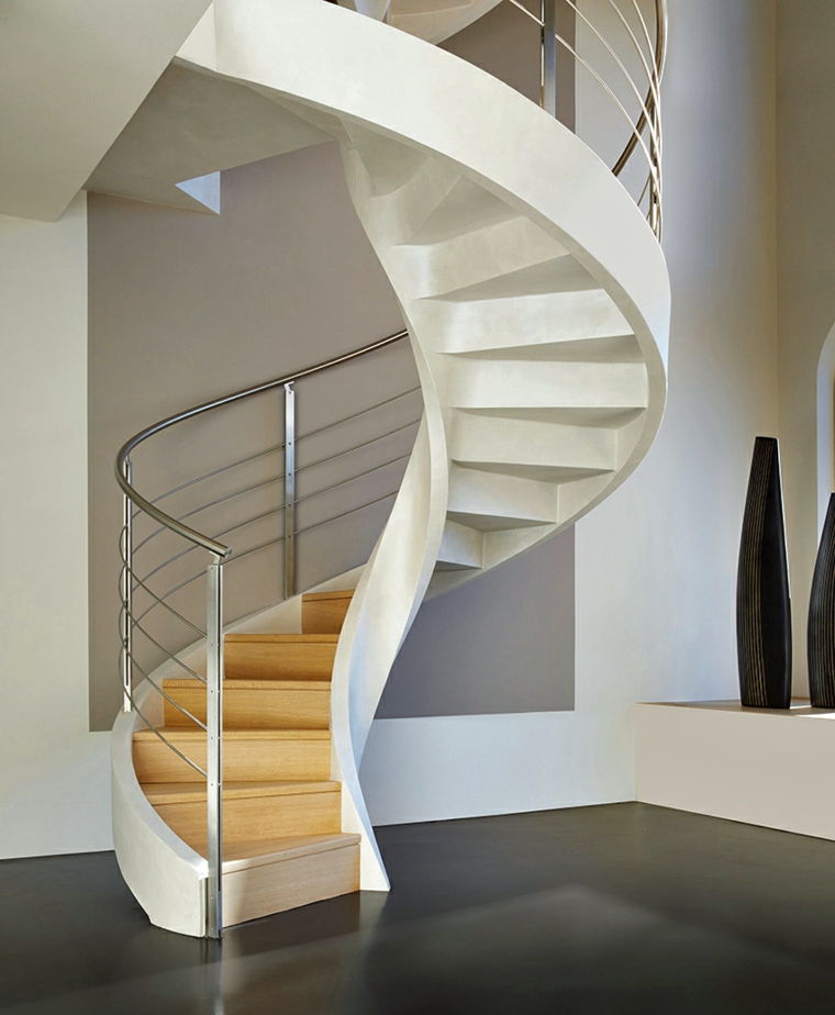 escalier en colimaçon-bois-intérieur