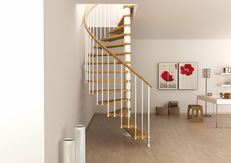 escaliers intérieurs en aluminium-bois
