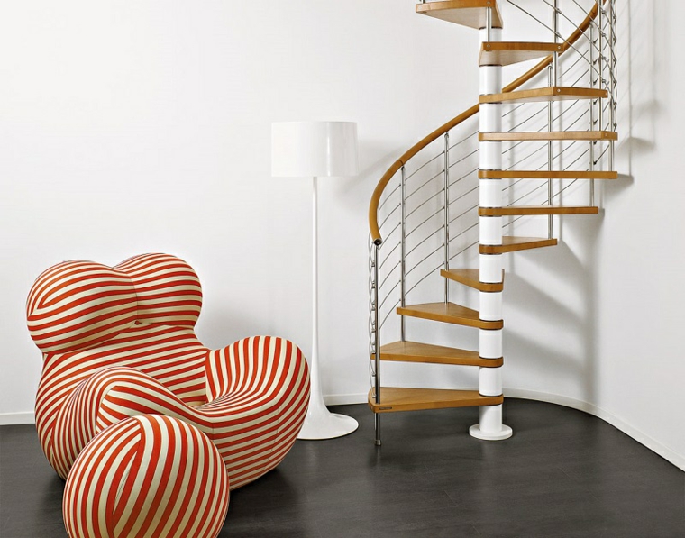 escalier-spirale-intérieur moderne