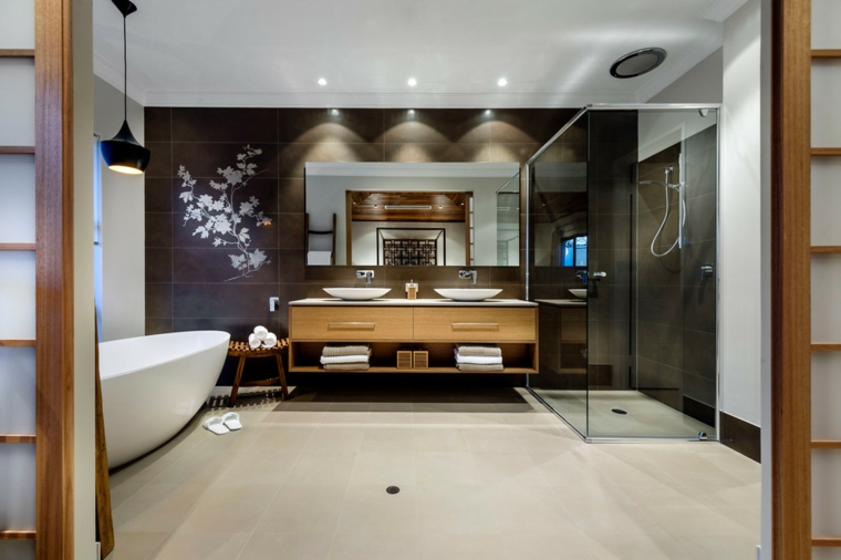 décoration intérieure-asiatique-salles de bains
