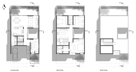 Conception de plan de maison moderne à deux étages