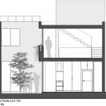 Plan coupé T01 maison à deux étages