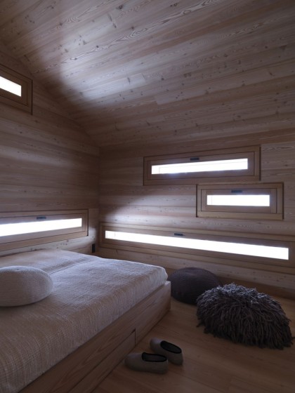 Conception de chambre en placage de bois