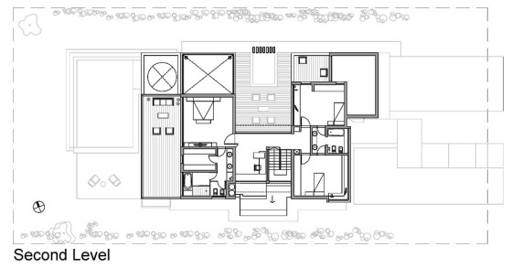 Plan du deuxième étage de la maison