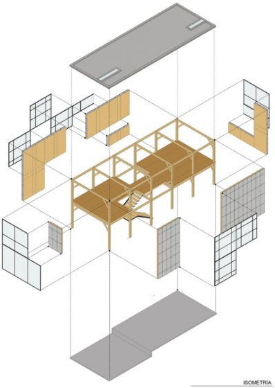 Plan de maison de structure de porche de portique