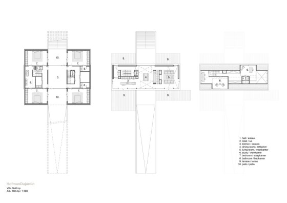 Plans d'étage de maison à un étage