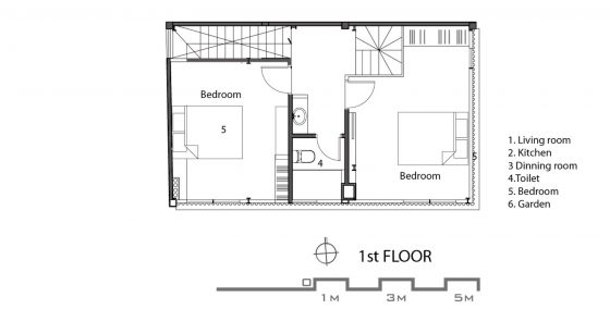 Plan de petite maison à 3 étages