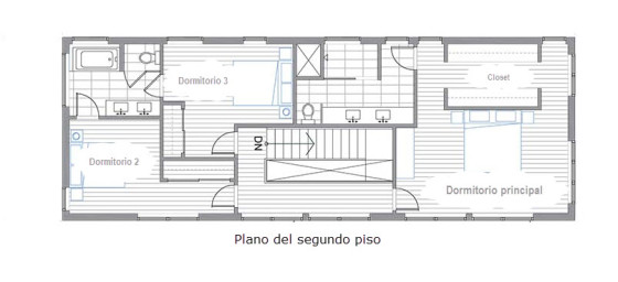 Plans du deuxième niveau de la maison en bois