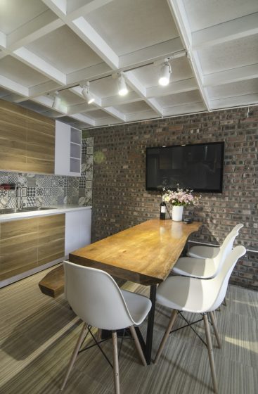 Conception de cuisine - petite salle à manger moderne