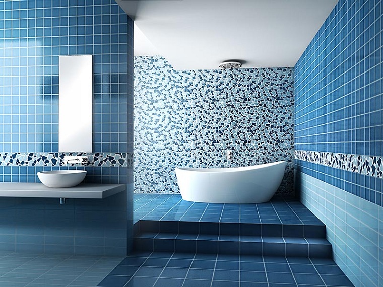 couleurs de base bleu-salle de bain-mosaique-design