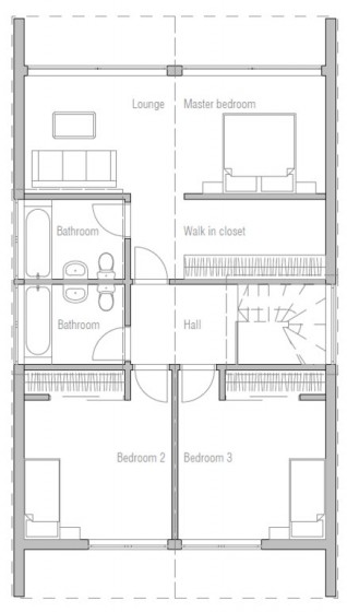 Maison à 2 étages et 3 chambres