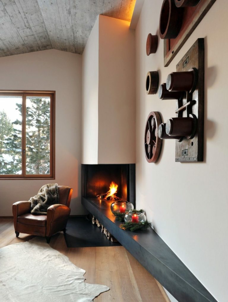 maison de luxe avec cheminée