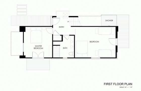 Plan de petite maison de campagne - premier étage