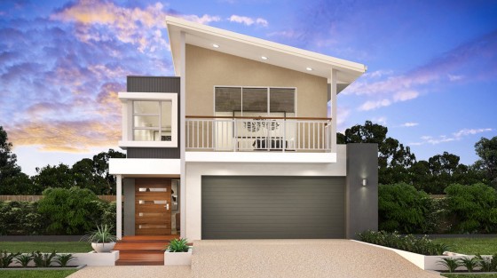 Idée de façade de maison moderne à deux étages Idée de façade de maison moderne à deux étages