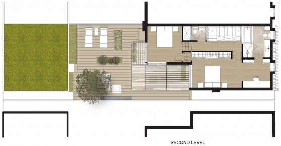 Plan de la maison au deuxième étage Plan de la maison au deuxième étage