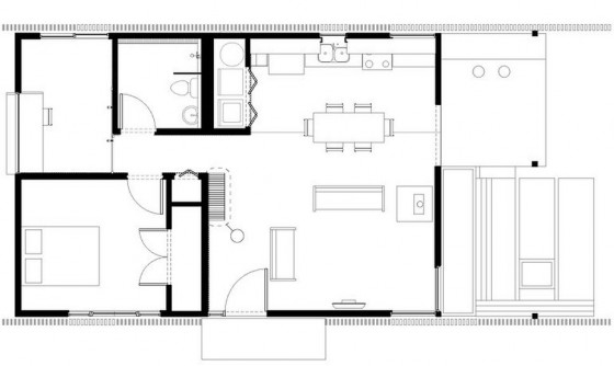 Petit plan de maison de deux chambres Petit plan de maison de deux chambres