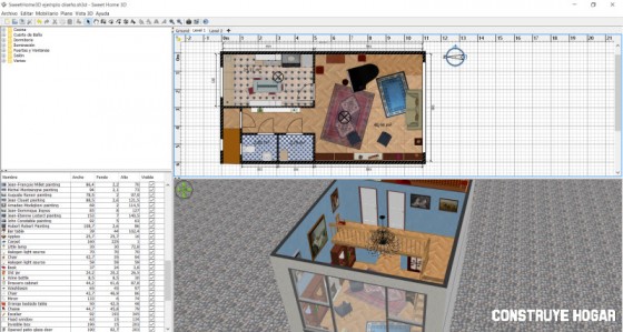 Plans de maison du programme SweetHome 3D