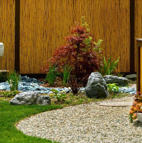 Conception de jardin de type japonais spécial pour terrasse