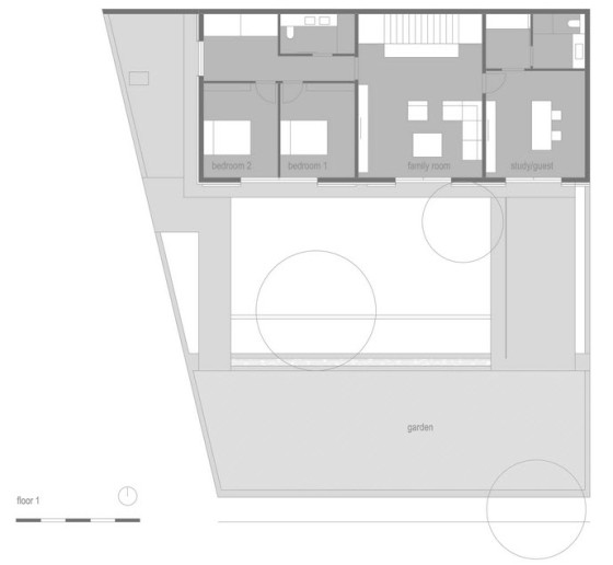 Plan du deuxième niveau de la maison rustique