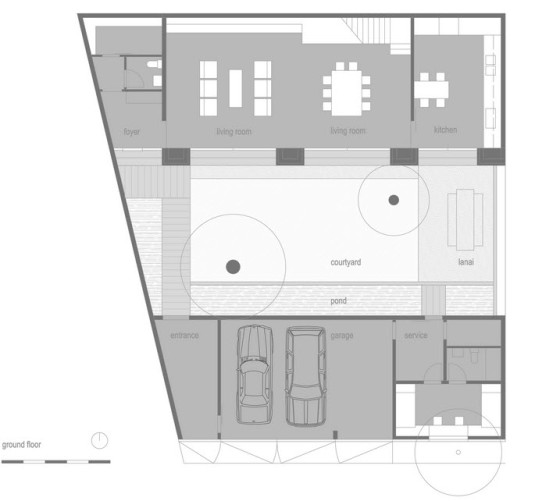 Plan de maison rustique au premier étage