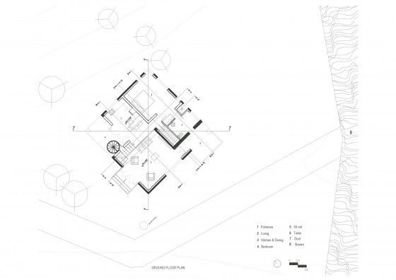 Plan du premier étage de la maison