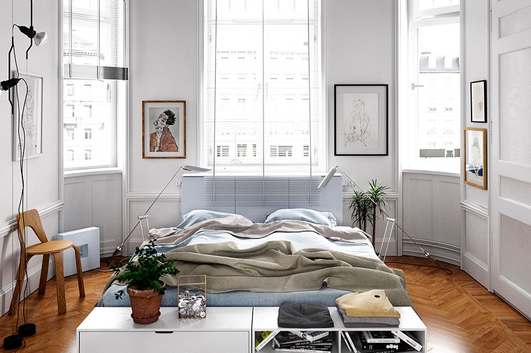 idées de style d'options de conception scandinave de chambre à coucher