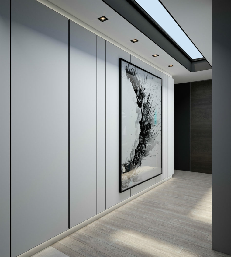 oeuvre de style minimaliste de couloir