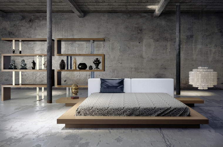 lits japonais décorent la chambre