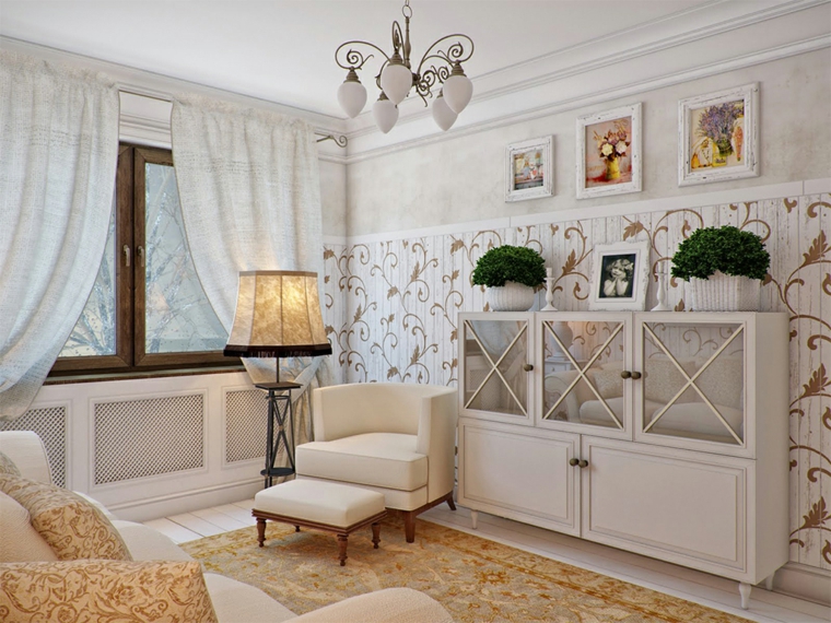 Idées de design de meubles de salon de décoration provençale
