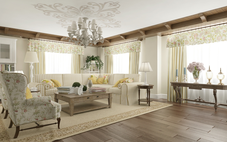 Idées de tirages de meubles de style de salon de décoration provençale