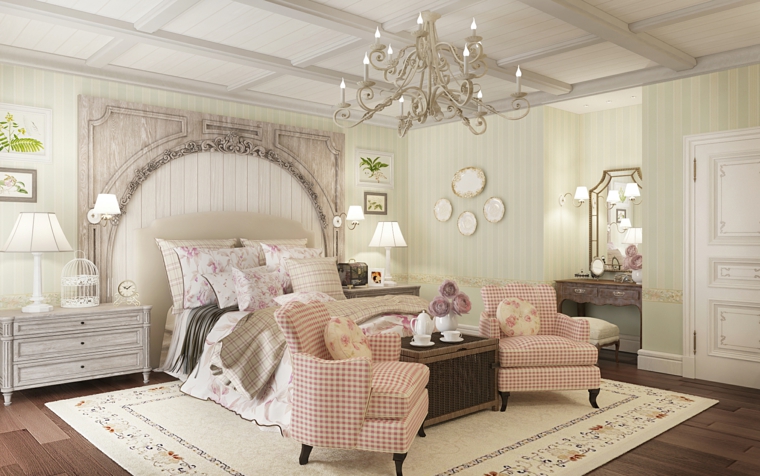 Idées de style de conception de chambre à coucher décoration provençale
