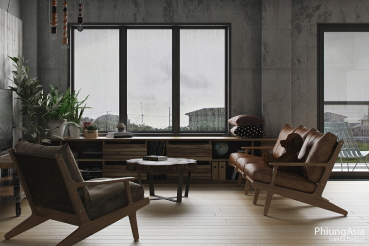 design d'intérieur asie meubles confortables fenêtres