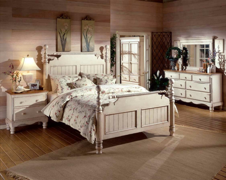 Idées de lit de chambre design neutre en bois blanc