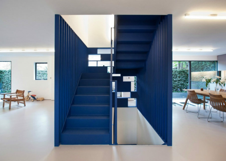 architecture escaliers bleus design ra projets idées