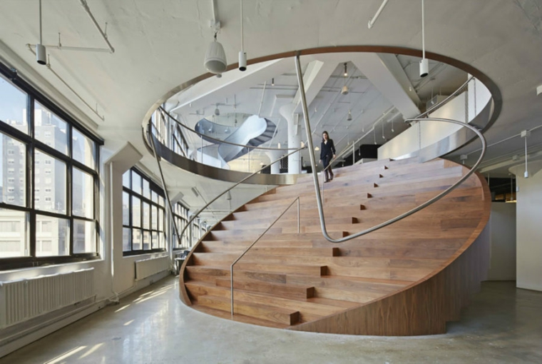 idées de travail de conception de forme ronde d'escaliers