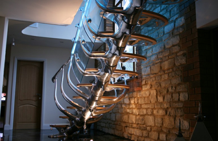 escaliers idées originales de conception de colonne vertébrale