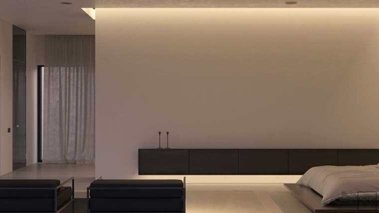idées de design d'intérieur de chambre spacieuse et minimaliste