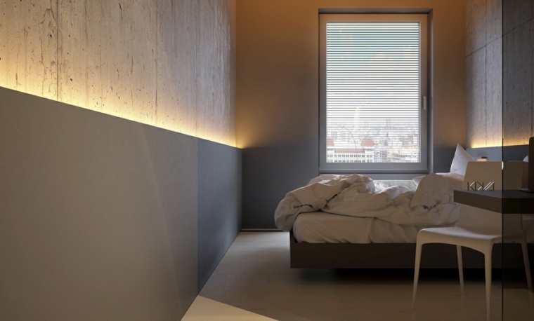 murs de chambre à coucher minimalistes de design d'intérieur