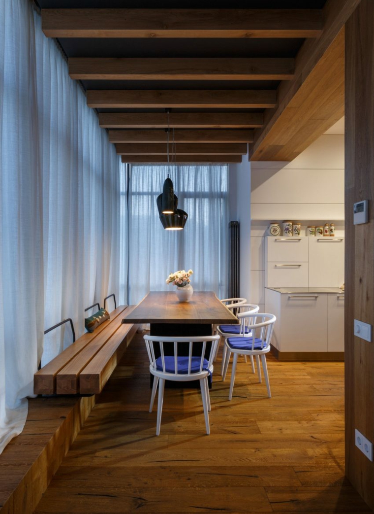 design de maison svoya studio ukraine idées de banc de salle à manger