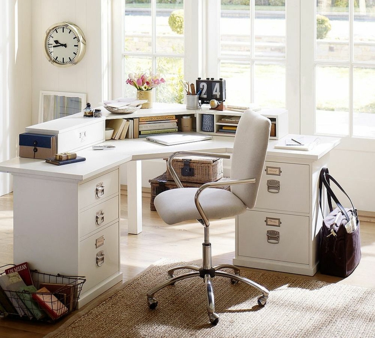 bureau de meuble blanc 