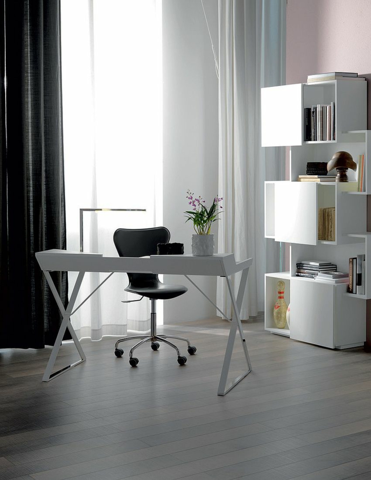 mobilier de bureau blanc de style moderne