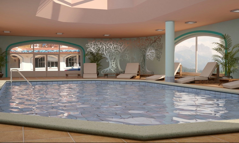 construction de piscines à l'intérieur de la maison conçoit des idées de décoration murale