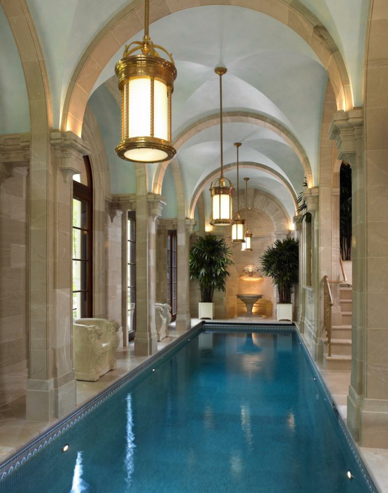 pool house intérieur moderne design classique original 