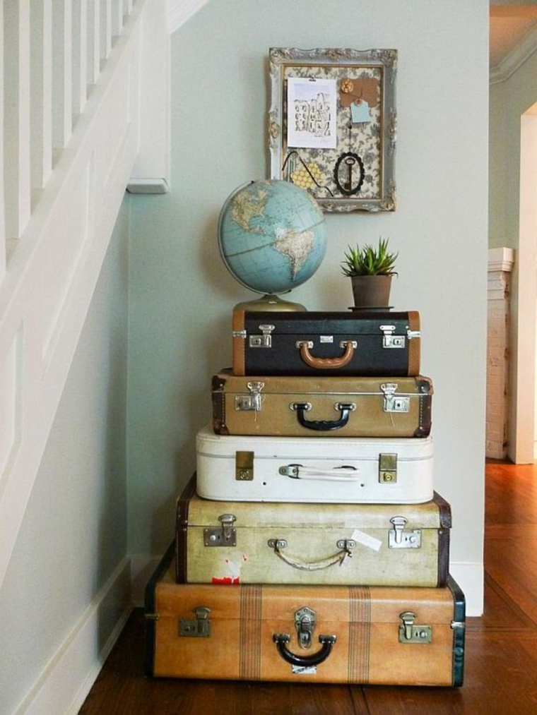 idées de style de valises de conception de décoration vintage