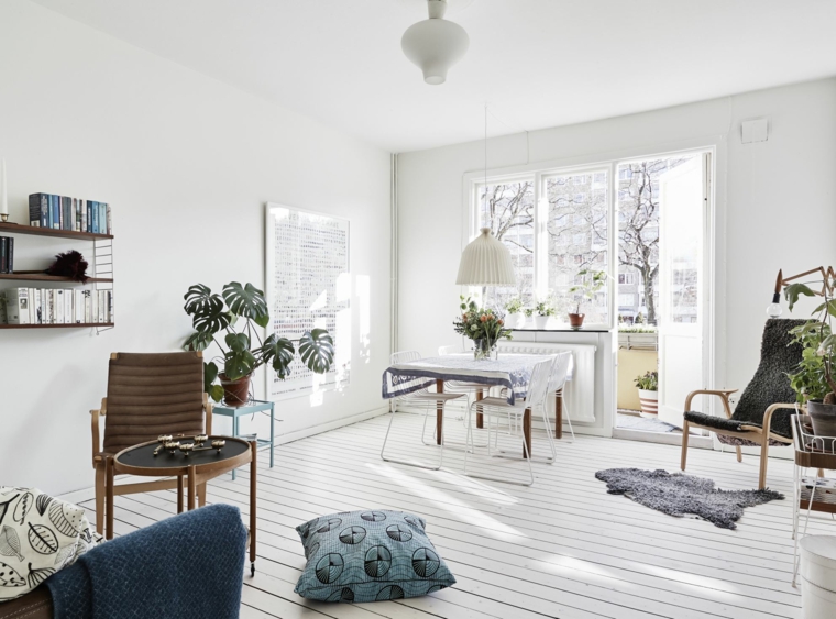idées de coussins de sol de plantes de meubles de décoration de style nordique