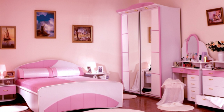 chambres de filles roses